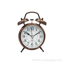 Small Cheap Funny Antique Night Light Children's Old Double Bell Metal Bell Alarm Clock